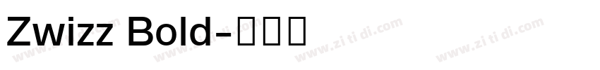 Zwizz Bold字体转换